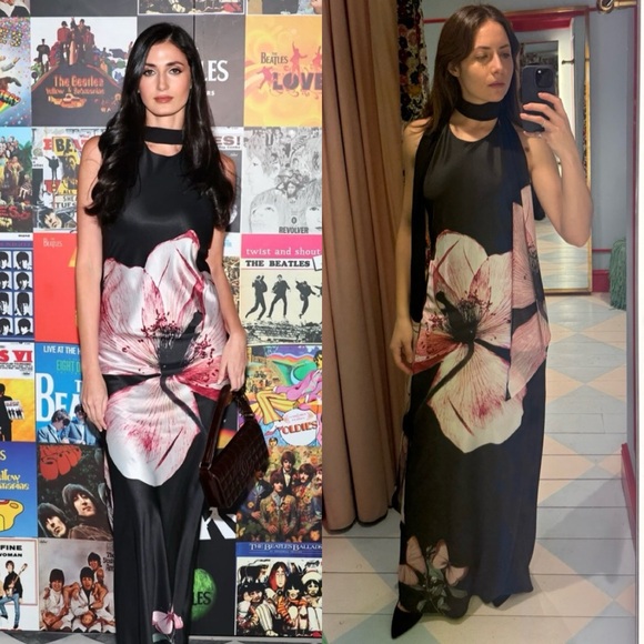 Alice + Olivia Montana Floral Tie-Back Halter Maxi Gown Size 0 NWT - Picture 4 of 17